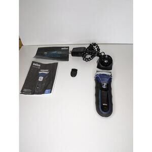 Braun 360 Series 3 Black/Silver Men's Foil Head Rechargeable Electric Shaver